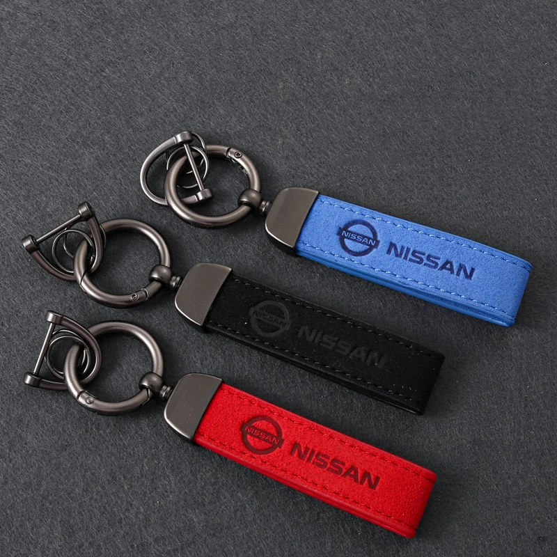 Fashion Suede Buckle Car Keychains Holder for Nissan Nismo GTR Altima