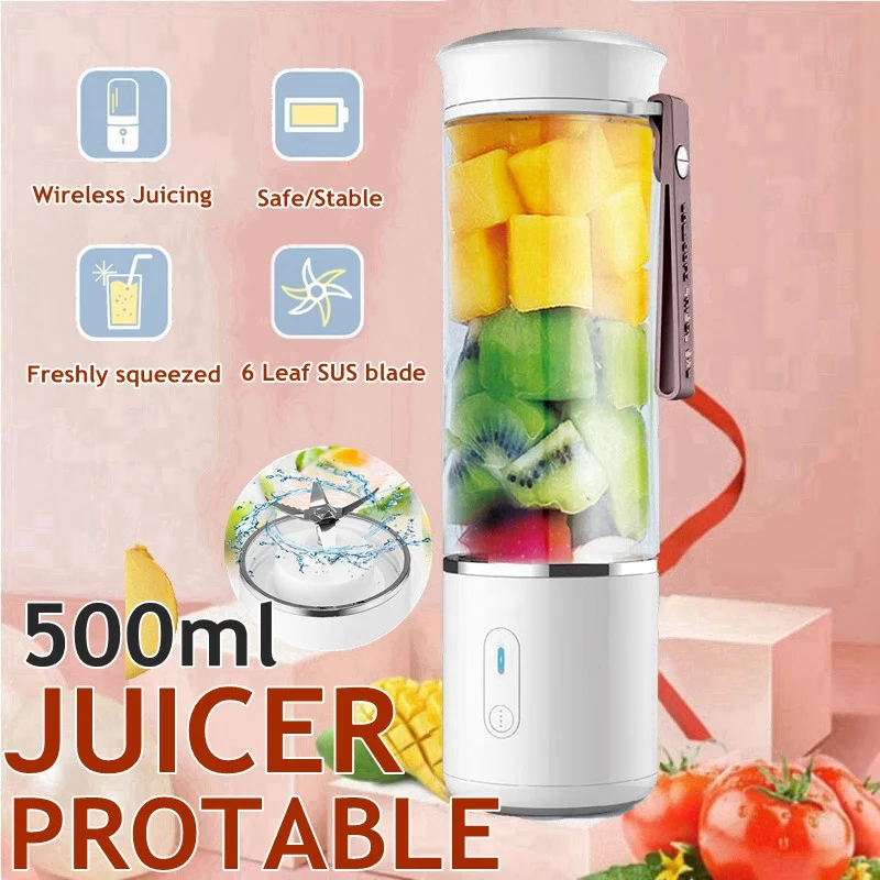 Portable Mixer Multifunctional USB Electric Blender Food Smoothie Maker  Blender Stirring Rechargeable 6-leaf Fruit Juicer Cup - AliExpress