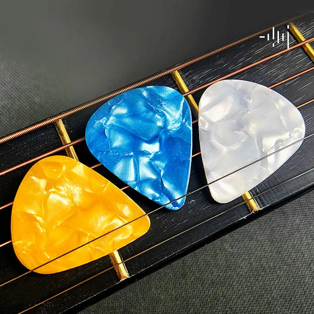 30Pcs 0.5mm 0.75mm 1.0mm Heart Celluloid Guitar Picks For Acoustic Guitar Electric Bass Ukulele Ultra-thin Guitars Picks