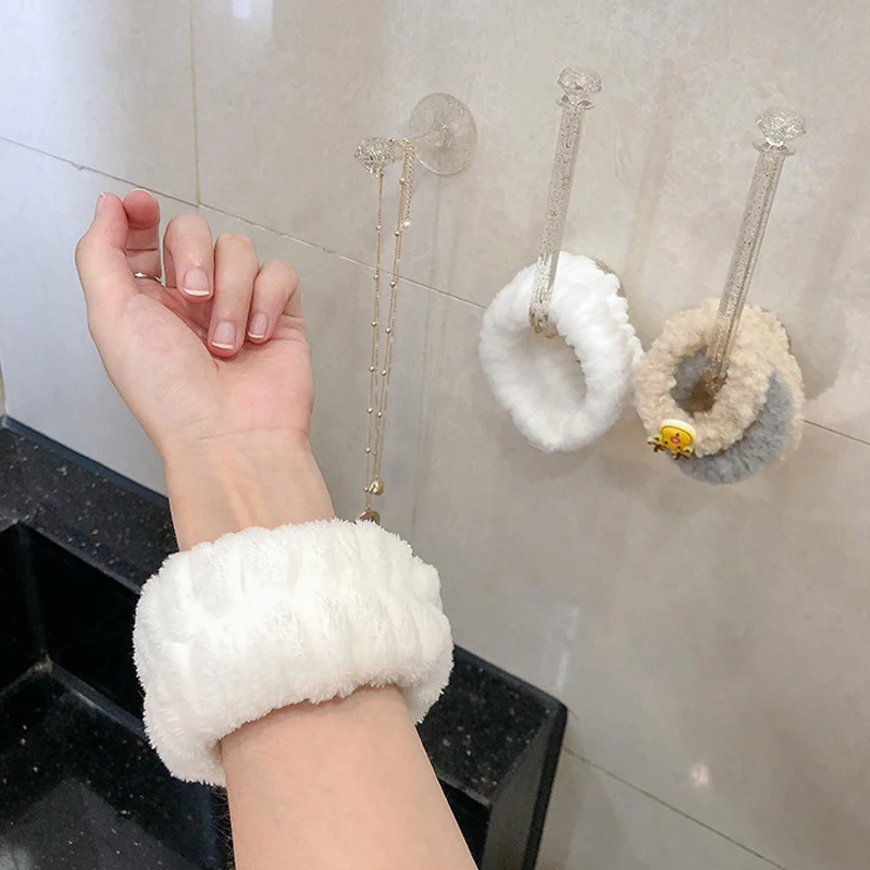 Washing Wristband 4/2PCS Reusable Wrist Washing Belt Soft Microfiber Towel Wristbands Washing Face Water Absorption Prevent Wetness Wrist