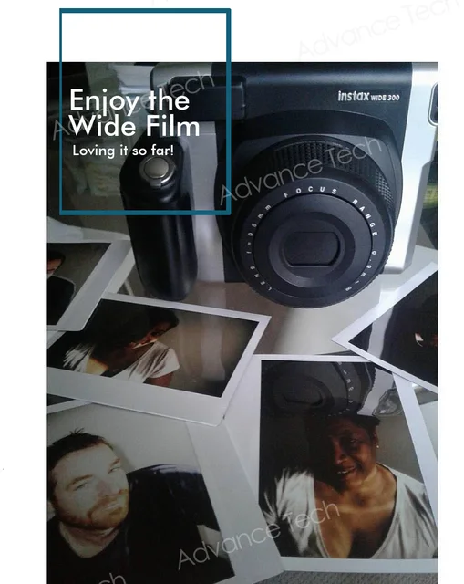 Fujifilm Instax WIDE 300 One-Time Imaging Instant Black/White Random Color  - AliExpress