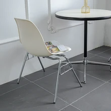 

Waterproof Minimalist Dining Chairs Bistro Commercial Office Metal Cafe Chair Garden Balcony Hotel Fauteuil Home Garden OA50DC