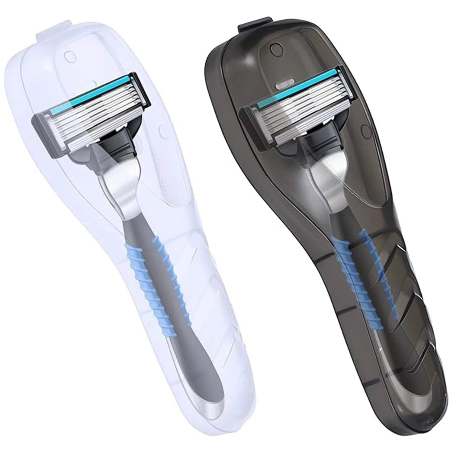 Clear Portable Travel Razor Protector Case - Shaver Holder and Storage Box