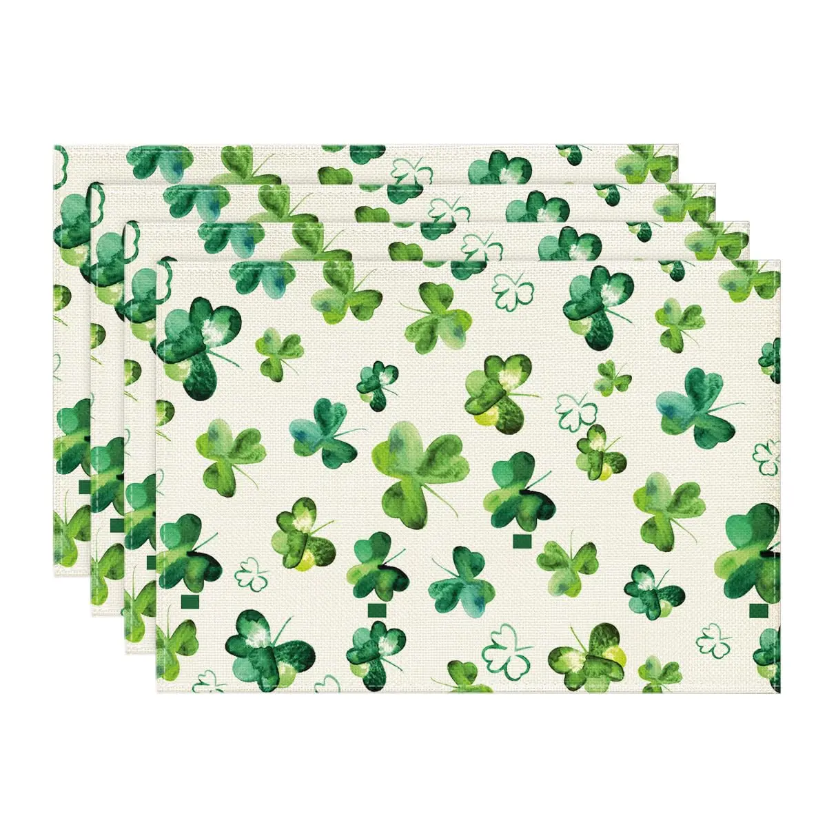 

Подставки Lucky Shamrock для стола, салфетки для стола, 12x18 дюймов, деревенские, винтажные, моющиеся, набор ковриков из 4 шт.