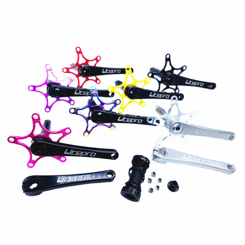 

Litepro Folding Bike 170mm Integrated Hollow Crank Set Aluminum Alloy Crankset For Brompton