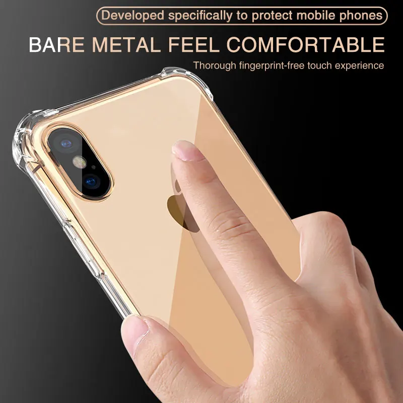 Luxury Clear Shockproof Silicone Phone Case – Premium Protective Back Cover