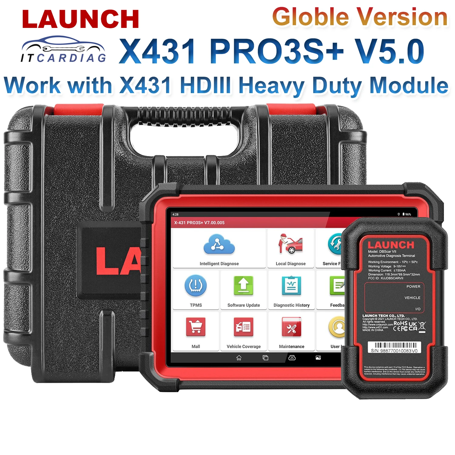 

LAUNCH X431 Pro3s Plus V5.0 Full system Automotive Diagnostic tools ECU Coding Active test obd2 Scanner pk x431 pro v+