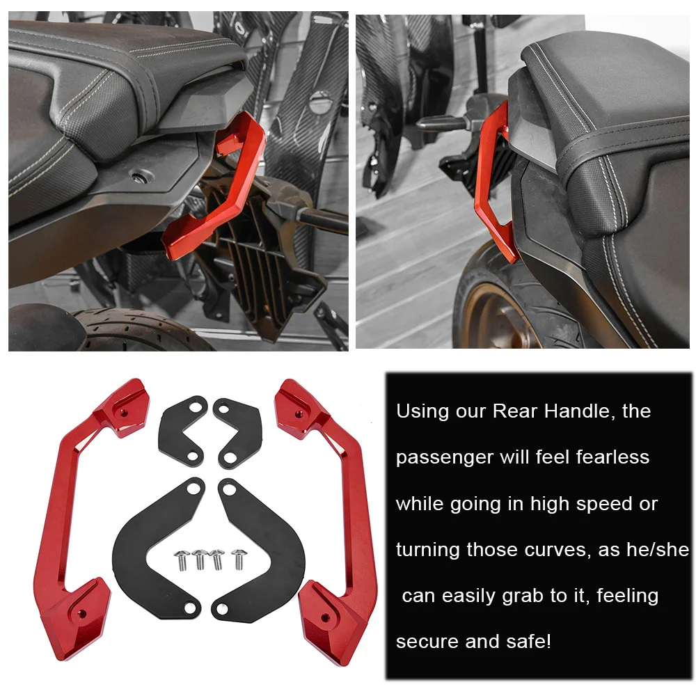 CBR 650R CB 650 R 19 20 21Tail Seat Hand Grab Bar Black AHOLAA Motorcycle Pillion Passenger Grab Bar Rear Seat Rail Handle Kit for Honda CBR650R CB650R 2019 2020 2021 