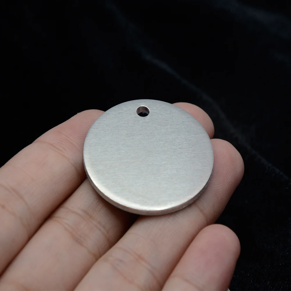  LASER CUT MAGNETIC 5/8'' Round Disc Stamping/Engraving  Blank