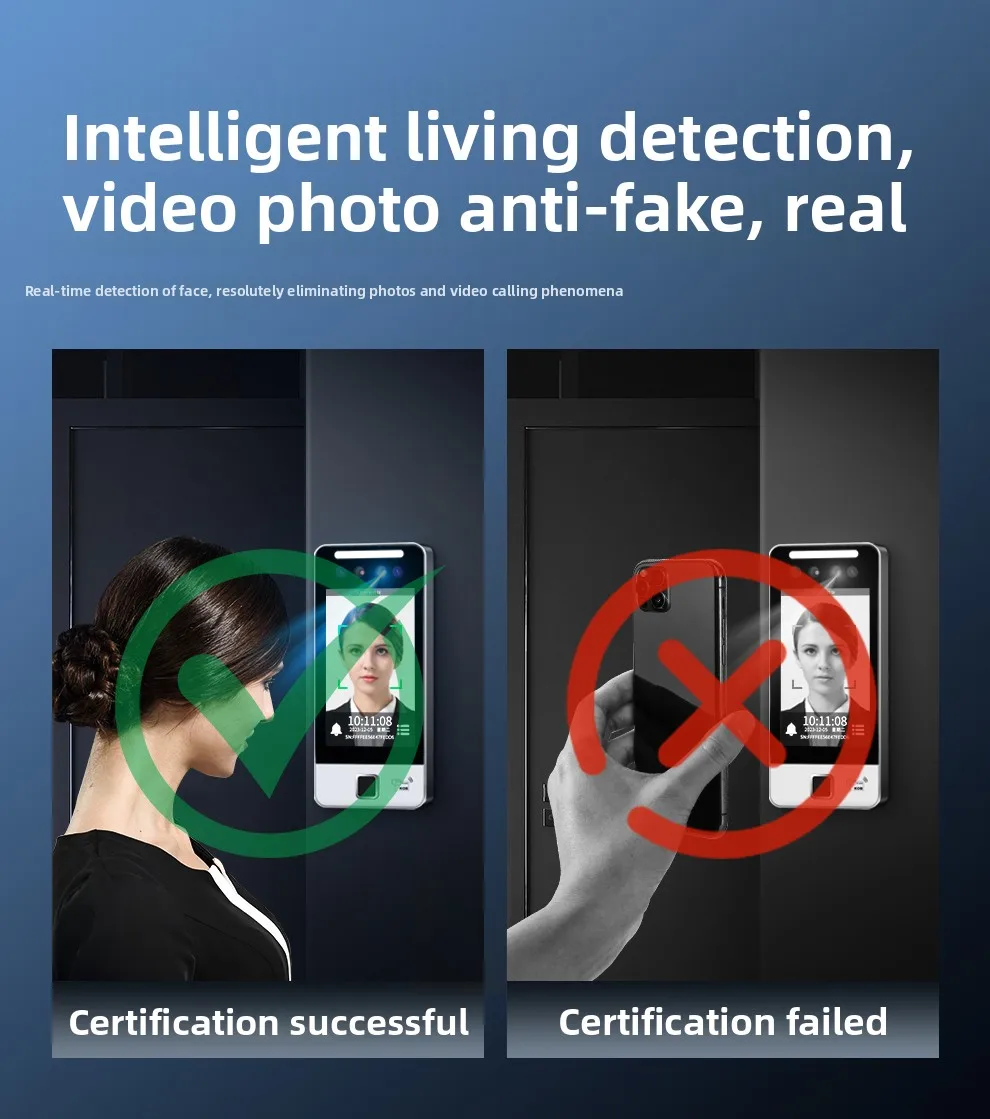 dynamic facial recognition all-in-one access control system, facial brushing and