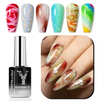 YOKEFELLOW 16ML Blooming Gel Nail Polish Flower Watercolor Marble Smudge Effect Translucent Function GEL For Nail Art DIY Design 1