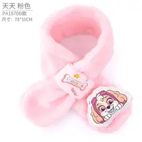100% Genuine Paw Patrol Thicken Cross Collar Scarf Kids Girls Glove Warm Winter Muffler Fur Plush Cute Shawl Scarfs High quality 3