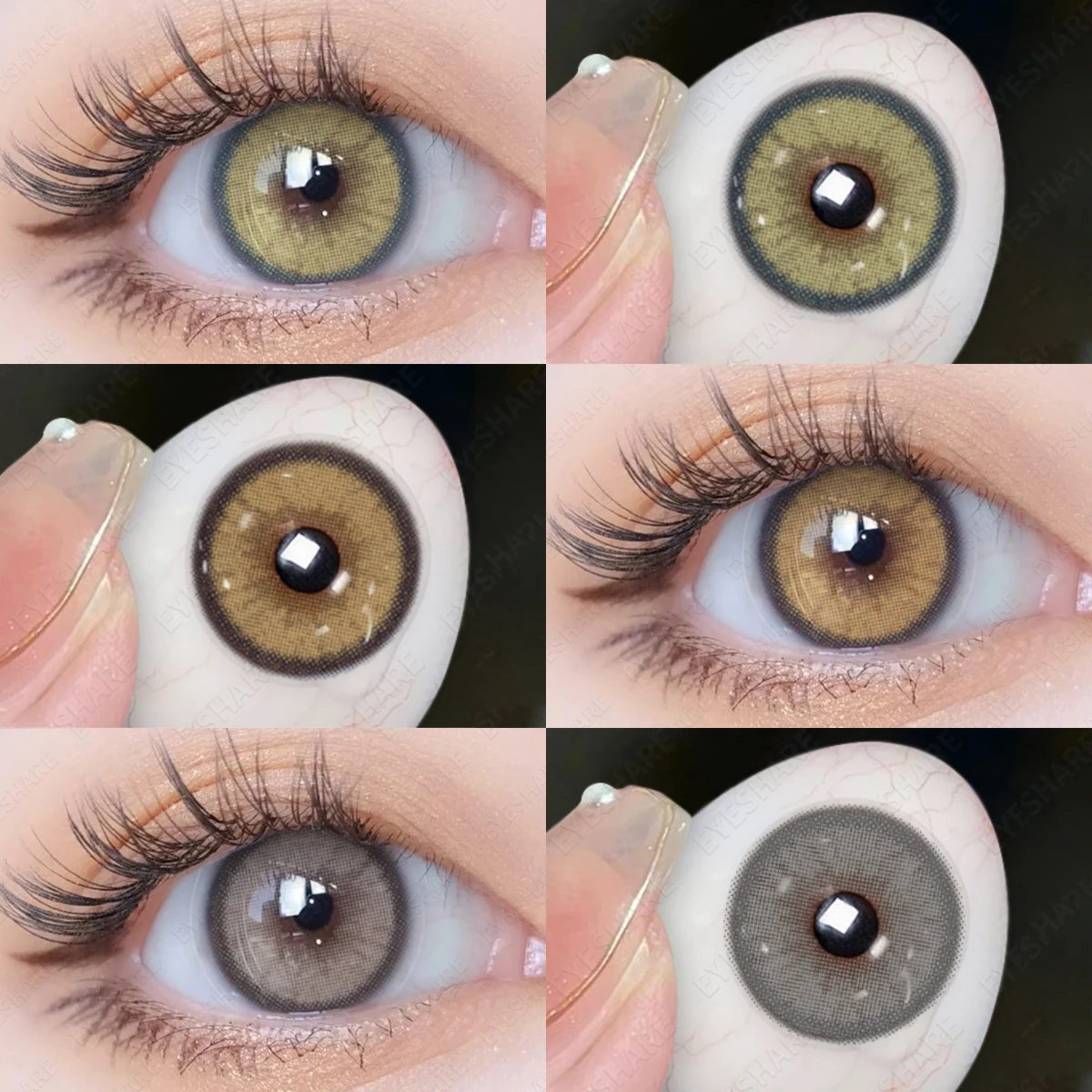 EYESHARE1PairNEWColoredContactLensesGreenEyeLensesNatural