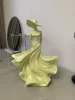 WSHYUFEI Gift From Spring for Yourself  Girl Wearing Dress Home Decor High-End Resin Crafts Mother's Day Gift Office Decoration 5