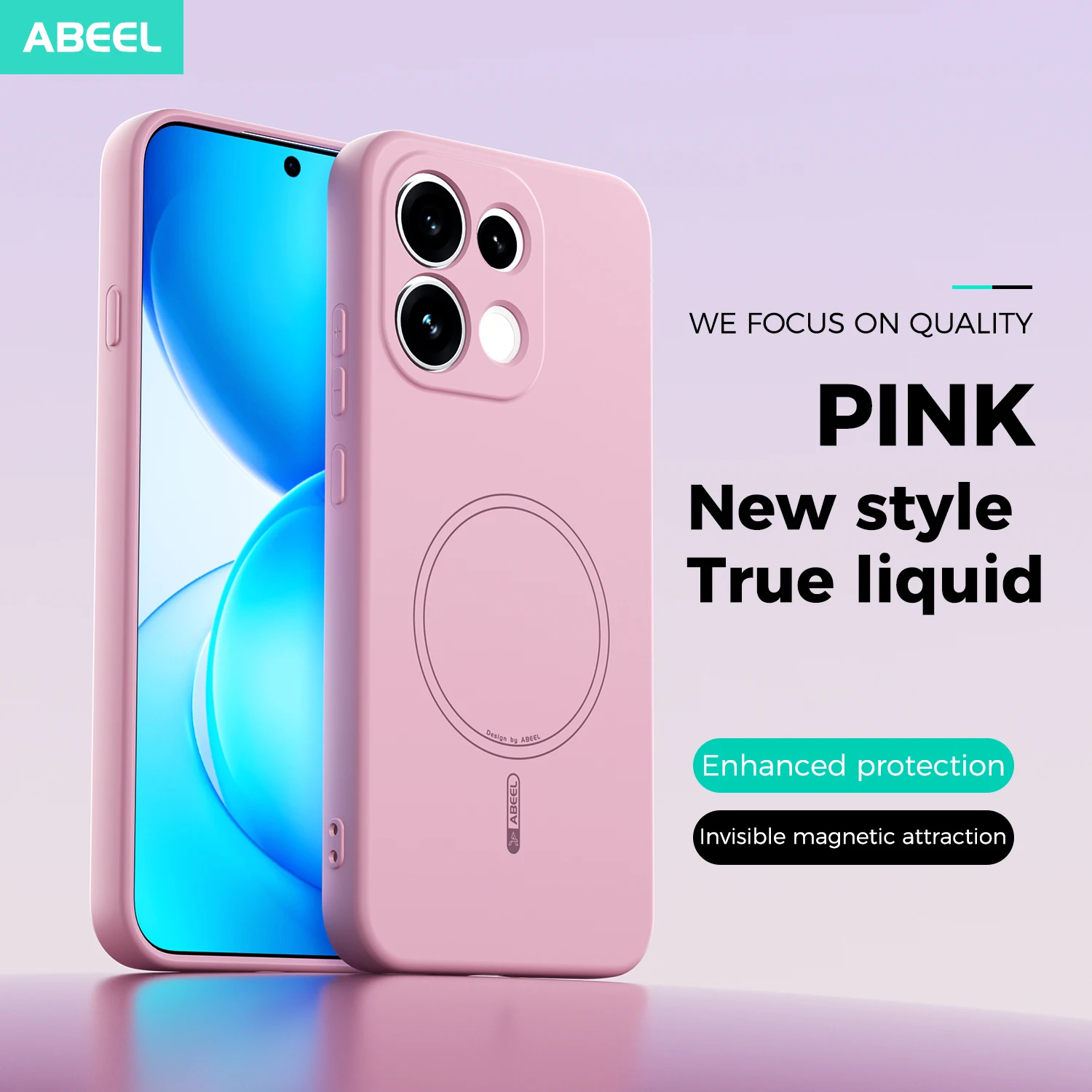 Smooth Liquid Silicone Shockproof Case - ABEEL Back Panel