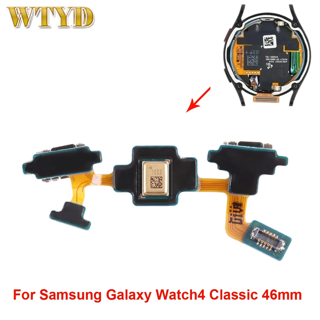 Power + Return + Microphone Flex Cable For Samsung Galaxy Watch4 Classic 46mm SM-R890 R895 Flex Cable Repair Replacement Parts