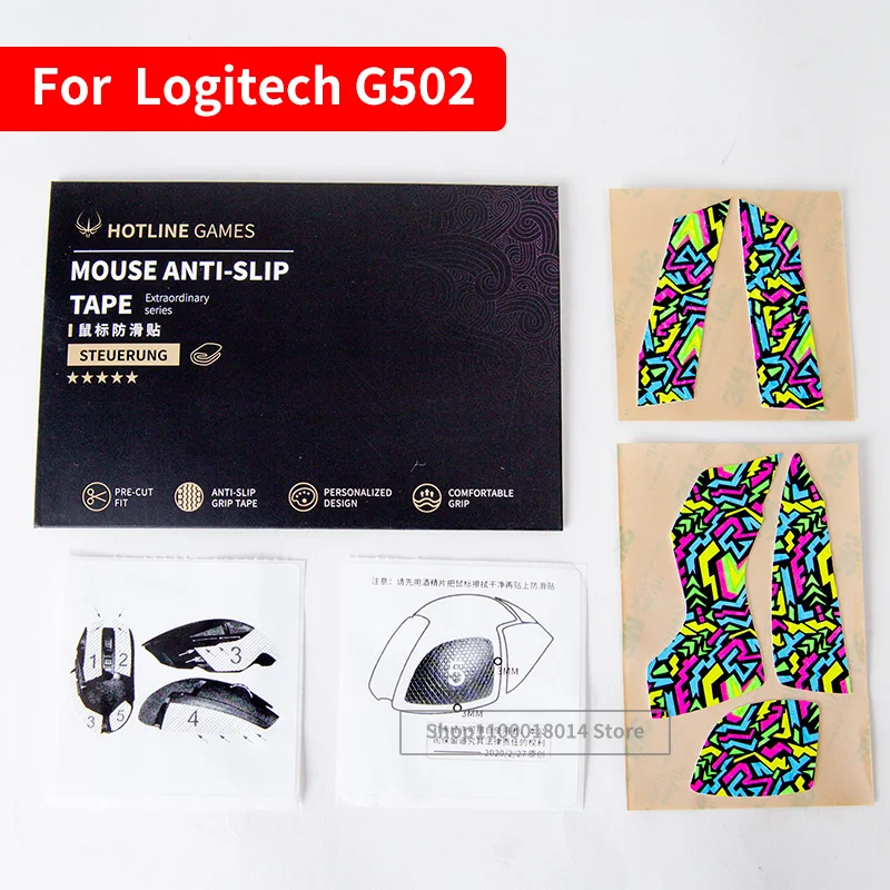 Original Hotline Games Nastro Adesivo Colorato Per Mouse Compatibile Con Logitech G502 Hero G502 Wireless Gaming Mouse Nastro Antiscivolo