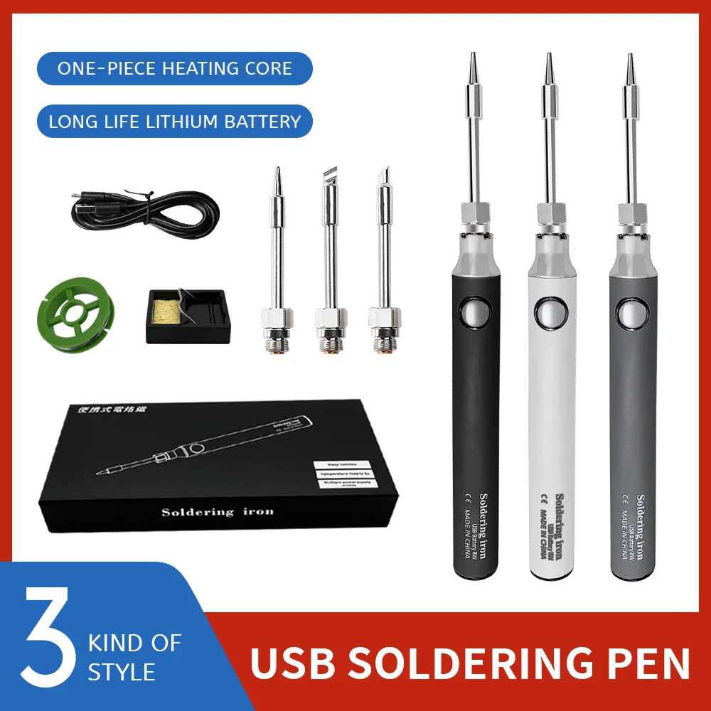 

USB Wireless Charging Electric Soldering Iron Portable Solder Iron Pen Fast Charging Microelectronic Repair Welding Equipment