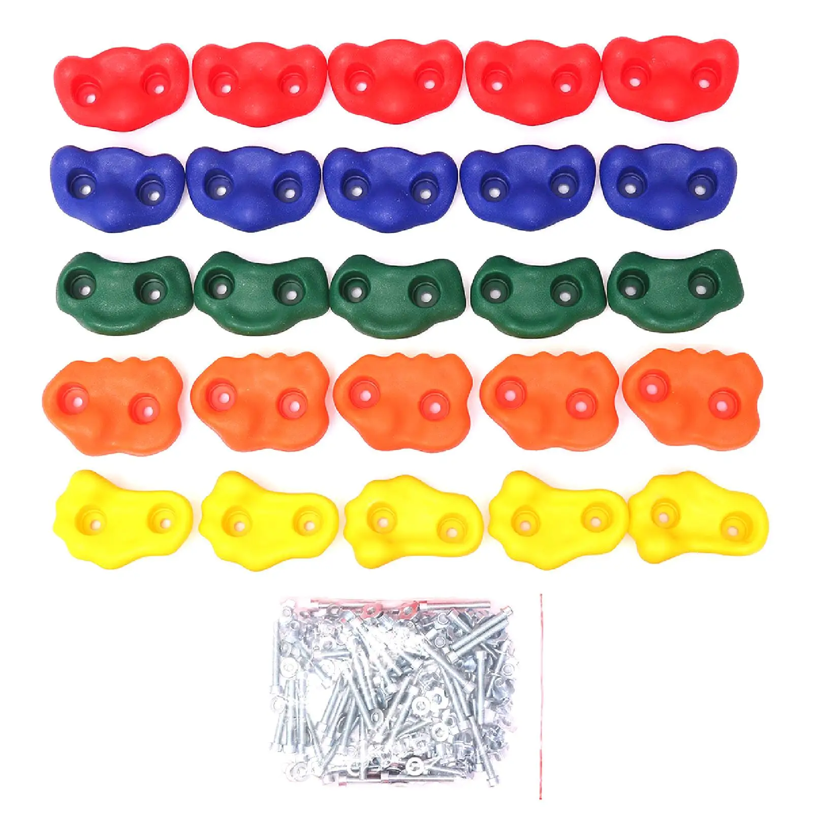 25 Pieces Rock Climbing Holds for Kids Outdoor Games with Mounting Hardware Developing Children Flexibility Climbing Rocks