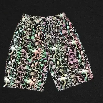 Holographic Reflective Mushroom Shorts 3