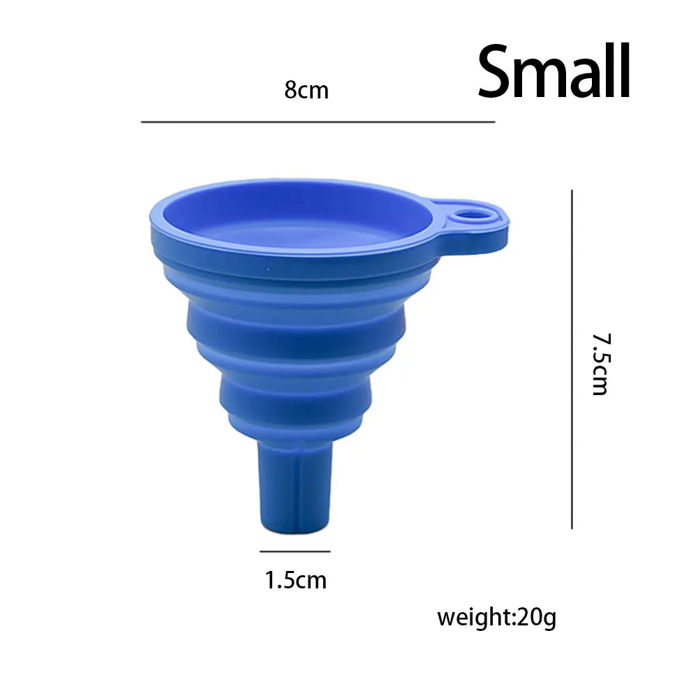 Embudo plegable de silicona para motor de coche