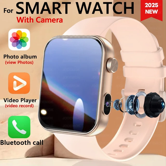 Xioami smartwatch uit 2026 met camera, hartslagmeter, sportarmband, TWS-headset, lokale muziek, Bluetooth-spraakfunctie, smartwatch voor mannen en vrouwen.