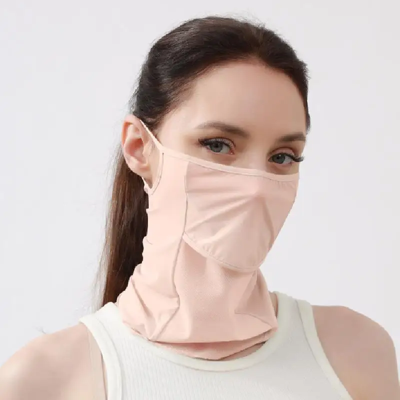 Sun Shading Hiking Scarf Bicycle mask Sun blocking mask Ice Silk Sun Protective Scarf Cycling Face Mask Hiking Scarves 5