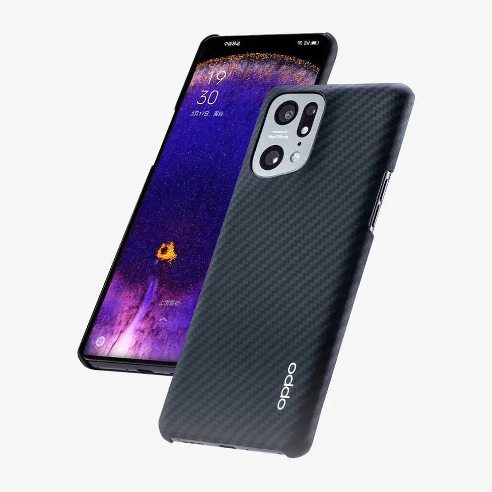 100% Original OPPO Find X5 Carbon Fiber Cover Protection Ultra Thin Karbon Phone Case For OPPO Find X5 Moible Phone