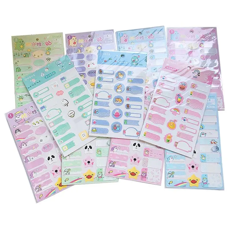

School Labels For Kids Waterproof Name Labels For School Random Pattern Cute Cartoon Name Tags For Marking Pens Pencils Drinking