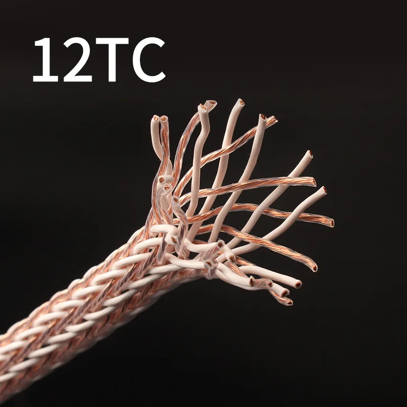 8TC/12TC OCC High Fidelity HiFi Audio Cable Connecting Power Amplifier Bulk Wire Speaker Wire 16/24 Strand Braid