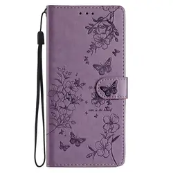 Leather Flip Wallet Phone Case - Elegant Durable Back Cover for OPPO Reno12 Pro 5G (PURPLE)