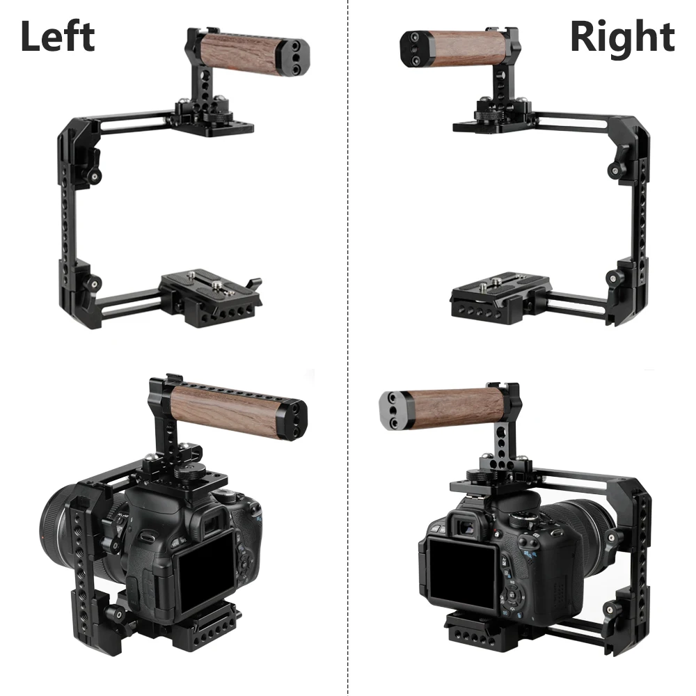 Kimrig Standard Dslr Camera Cage Kit Estensibile Per Fotocamere Dslr Con Piastra Di Base Qr Manfrotto Per Canon Sony Nikon Panasonic