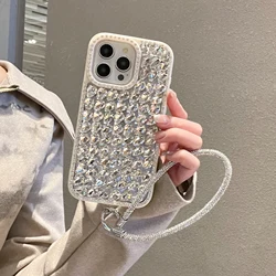 Luxury Glitter Diamond Bling Crystal Protective Phone Case - iPhone 15 Plus (WHITE)