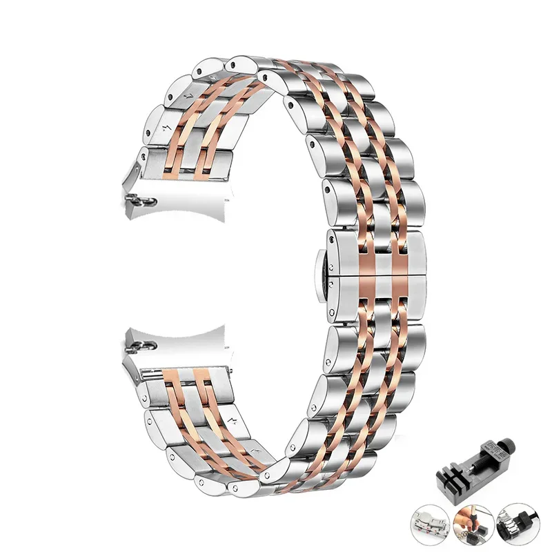 Premium No Gaps Stainless Steel Strap with Quick Fit & Curved Ends