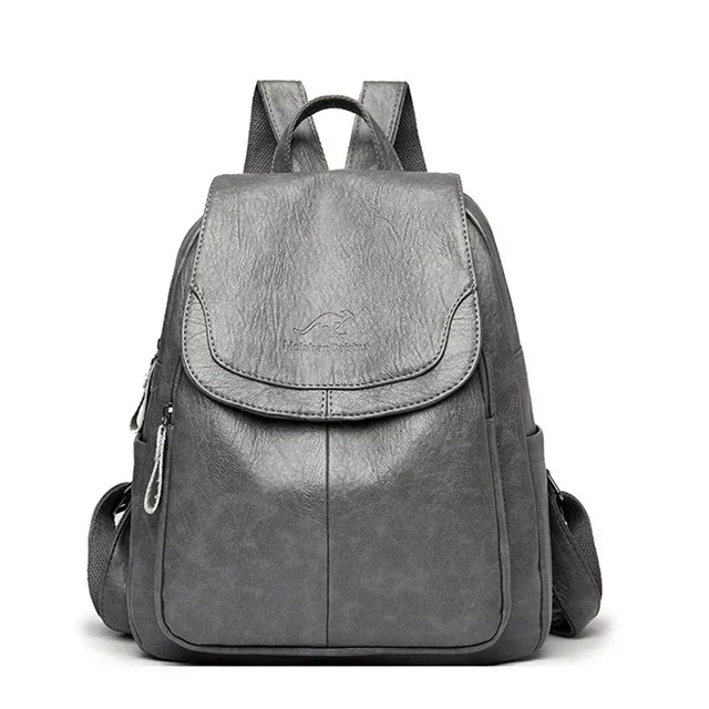 thumbnail image 1 of Mochila de cuero genuino para mujer, bolso de hombro de moda para mujer, mochila para mujer, mochilas escolares para adolescentes 2024, 1 of 5