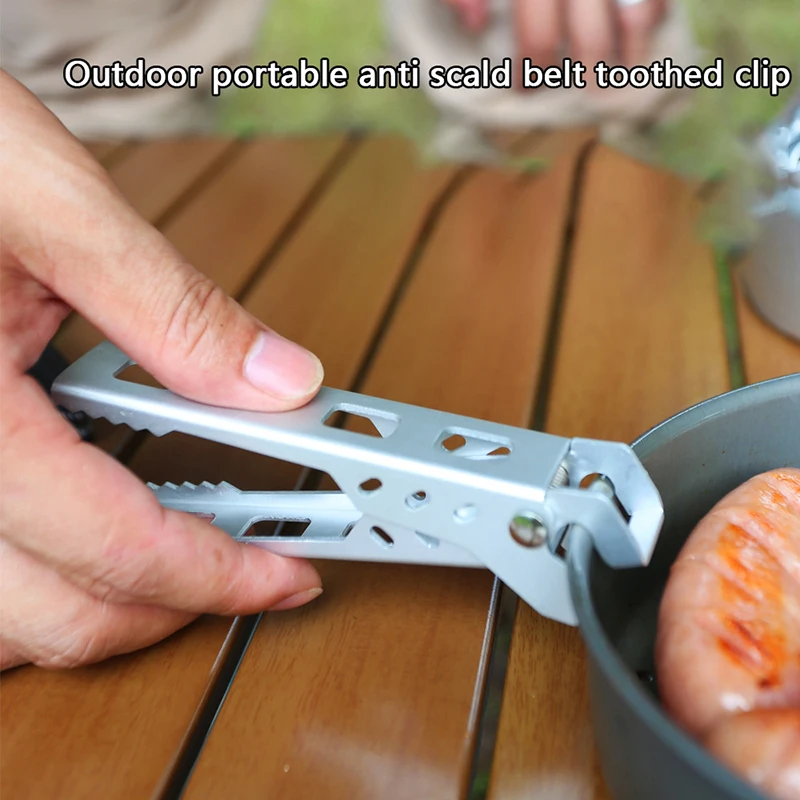 Outdoor Multi-functional Pot Clip Kitchen Anti-Scalding Food Clamp BBQ Tongs Camping Cooking Gadgets kitchen accessories,kitchen tool,kitchen holder clip,kitchen anti scald holder