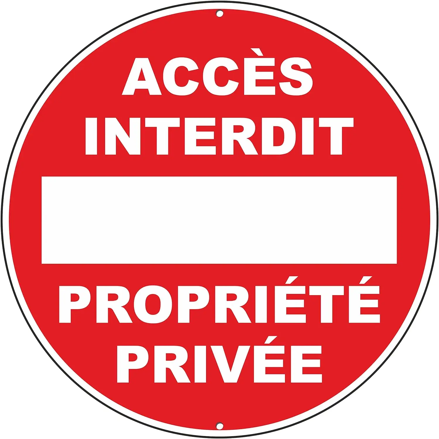 Metal Round Plate Traffic Safety Warning Sign - Waterproof, Anti-Fade Tin Sign