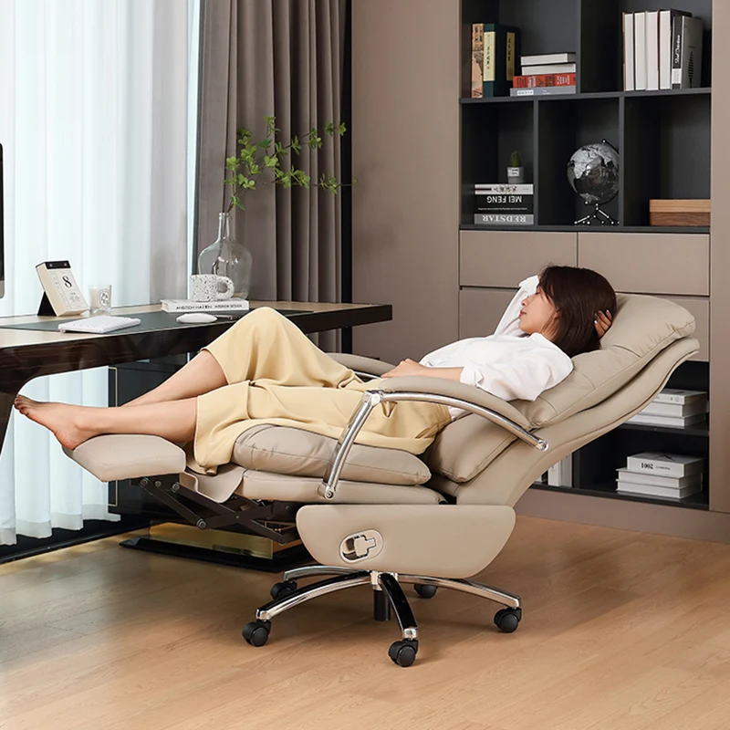 Lounge Puff Seat Comfortable Office Chairs Cushion Ergonomic Cushions  Leather Office Chairs Vanity Cadeira Computer Chair SY50OC