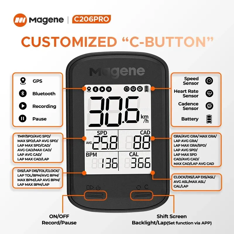 Magene C206Pro GPS  MT  ǻ ANT    Ÿ, Ŭ  ڵ Ʈ, TP St