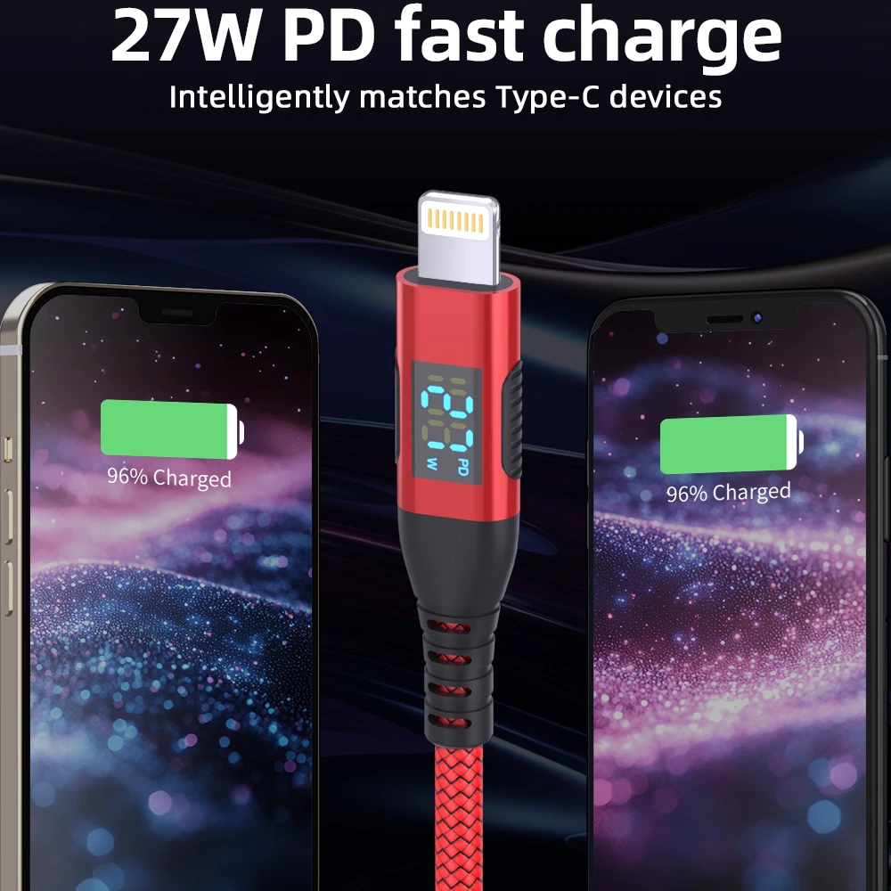 LAIHONEN USB C to Lightning 1 2 3M 약 3미터 스텝싱크로나이저 LED 디스플레이용 MFi 인증 아이폰14 13 12 11용