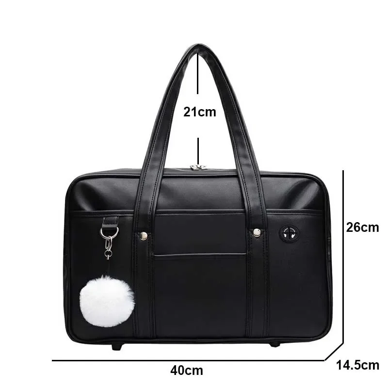 Japanese Casual PU Shoulder Bag Junior High School Students School Bag Handbag Anime Uniform Bag Tote Bags for Women Bolsos
