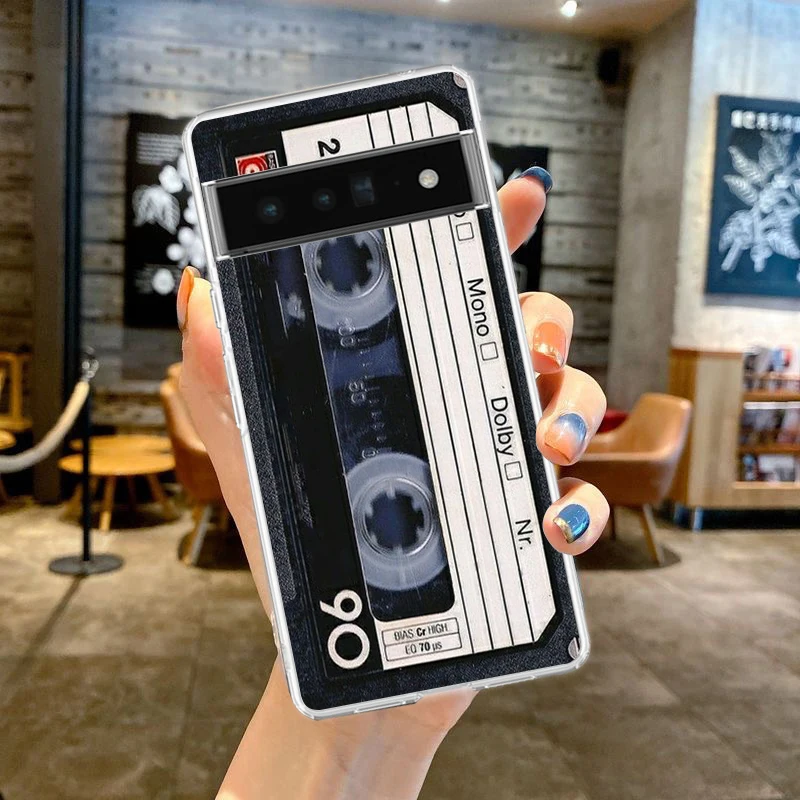 Retro Camera Radio Cassette Design Soft TPU Clear Phone Case