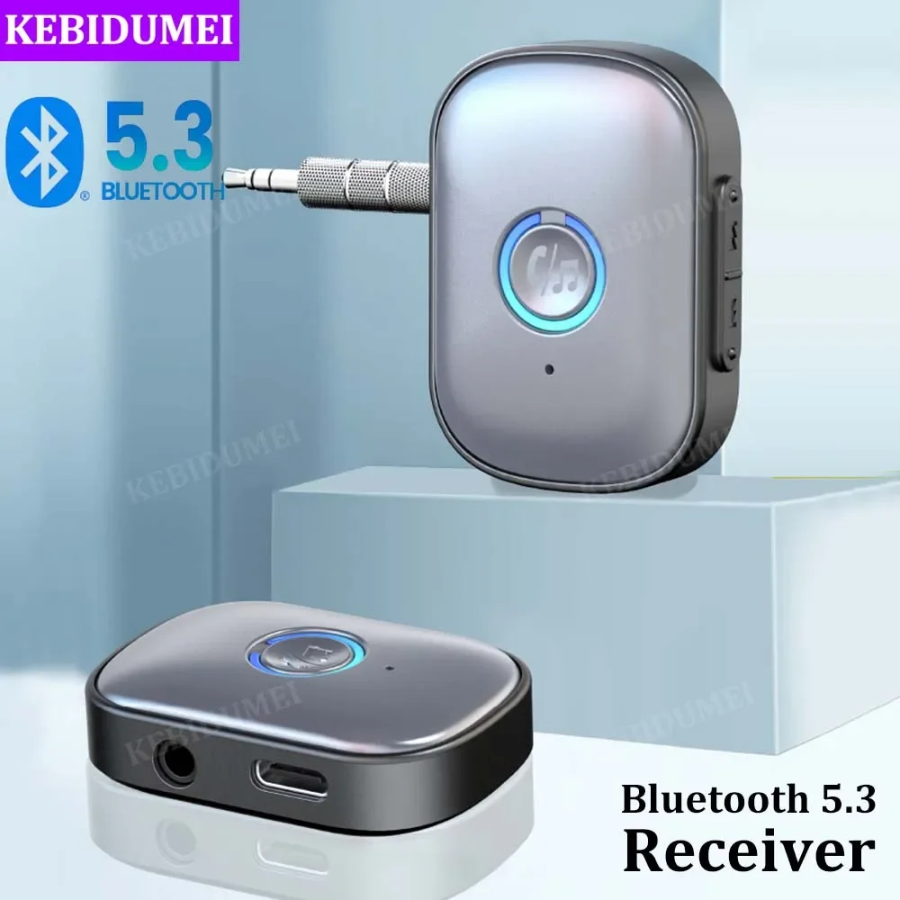 Bluetooth 5.3 Adapter 3.5mm AUX Bluetooth Audio Receiver Wireless Music Audio Adapter for Car Headset Speaker Receiver bluetooth adapter bluetooth audio receiver bluetooth transceiver adapter audio adapter bluetooth aux adaptor