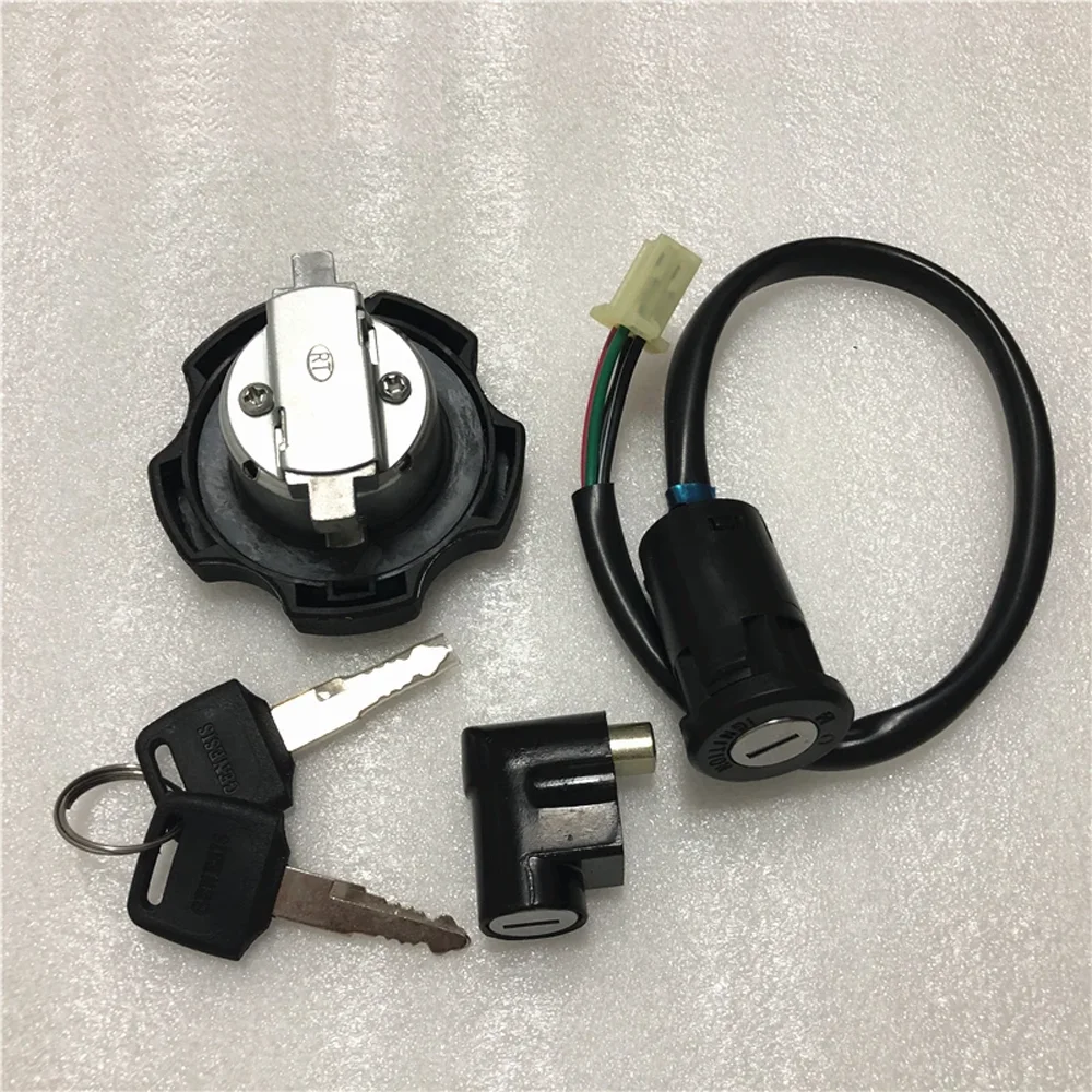Motorcycle Ignition Switch Tank Cap Key Lock Kit For Suzuki Tibetan Mastiff 200cc Qingqi DR200 QM200GY GS200 GXT200 Spare Parts