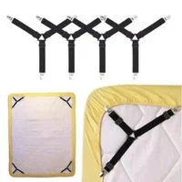 Support de drap de lit élastique réglable, 12 Clips, support fixe, attaches à Clip pour matelas, couverture, couvertures, pinces de fixation, sangle antidérapante 2