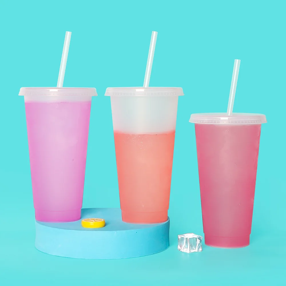 Coffee Juice Straw Mug Plastic Cup Coffee Cup Plastic Straw Coffee Cup Straw Mugs