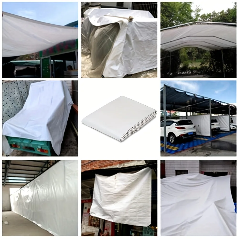 Outdoor Awnings Rainproof Tarpaulin White 3x5 6 8m*8 10 12 3 4x4 5m