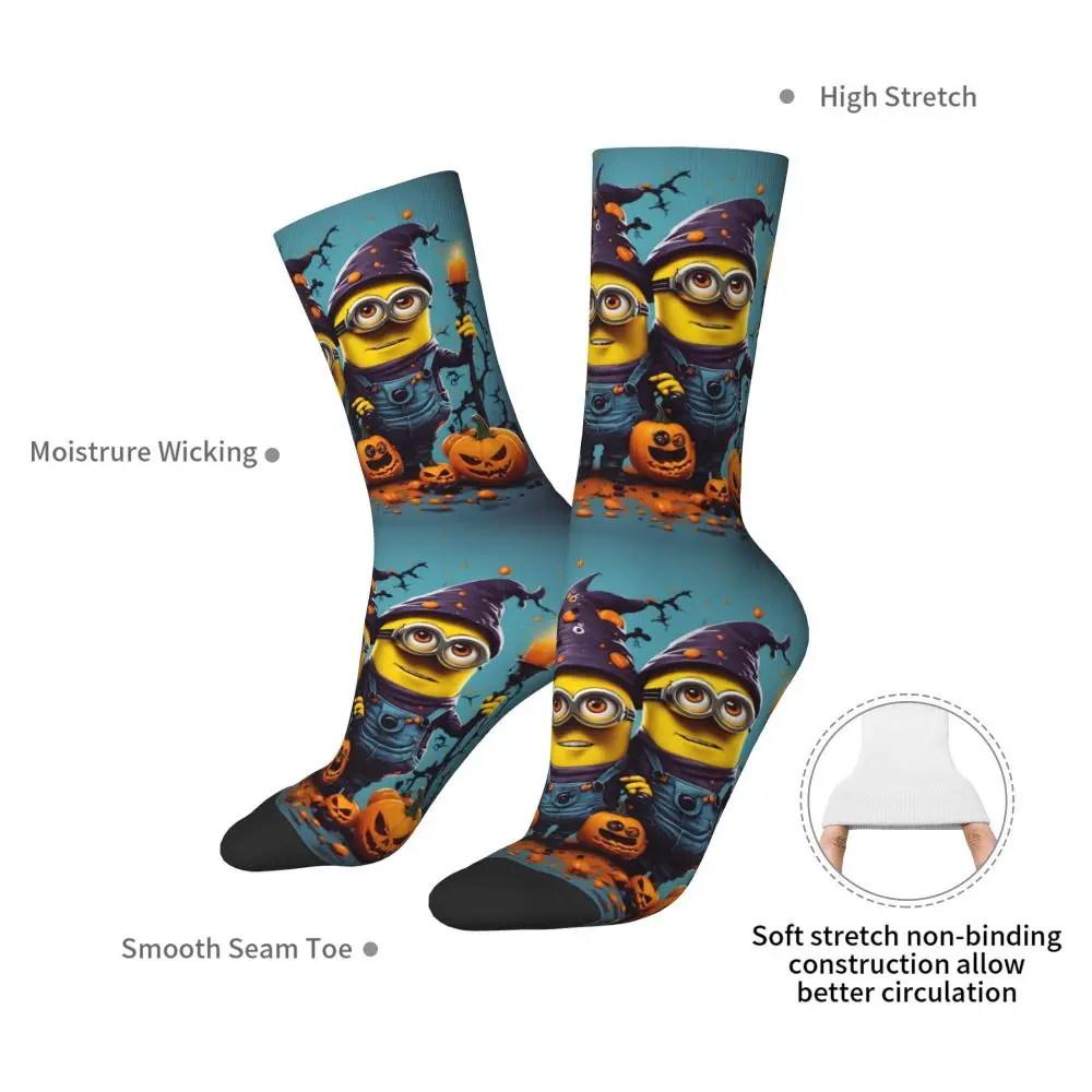 Custom Cool Print M- Minions Cartoon Socks for Women Men Stretchy Summer Autumn Winter M- Minions Bananas Crew Socks 157 S2737984358f9400f9712827a6e5e4c7b2