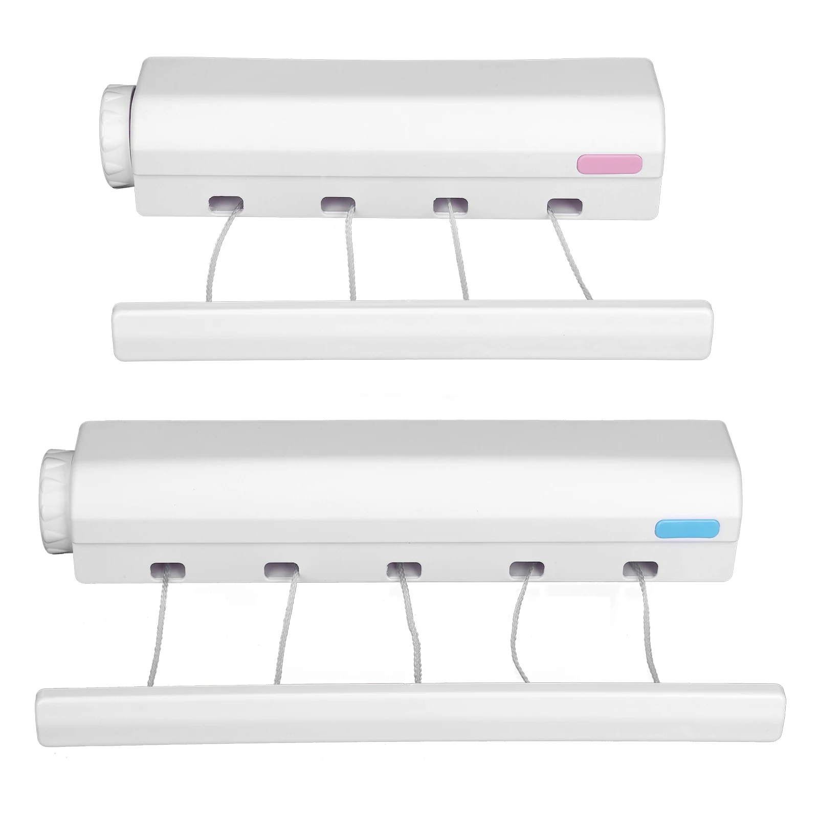 Retractable Clothesline With 4/5-Lines Wall Mounted Clothes Dryer Line Bathroom Invisible Clothesline Space Saving Drying Hanger clothing drying rope clothes drying line