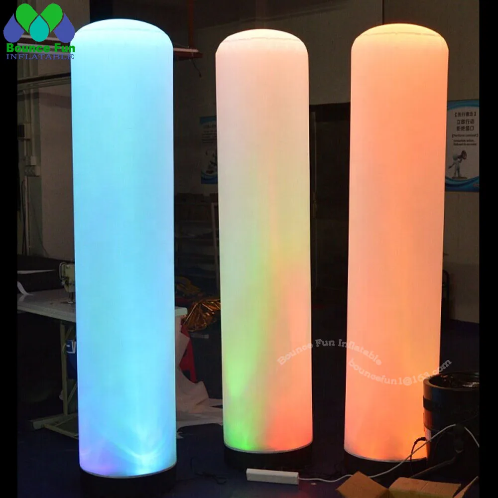 Customized Size And Printings Inflatable LED Pillar Giant Lighting Inflatable Tube Decoration for Wedding & Party Decoration 1 5md led lighting 16colors changing inflatable star balloons for hanging decoration for night club or stage decorate